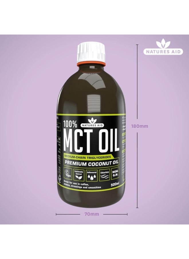 Natures Aid Mct Oil 100% 500 ML - Image 3