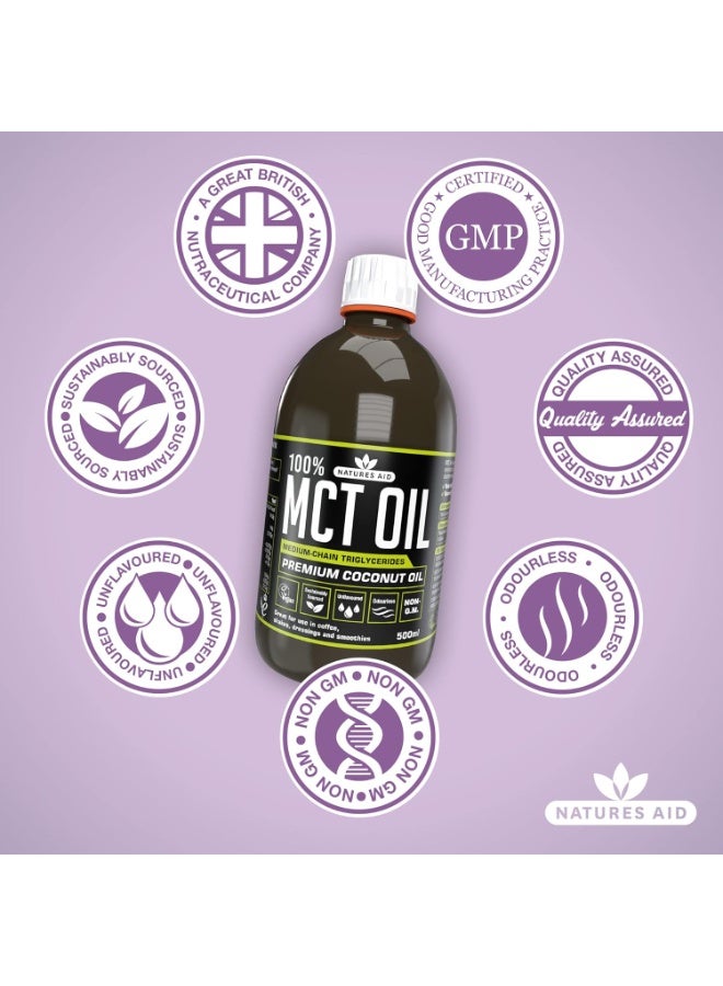 Natures Aid Mct Oil 100% 500 ML - Image 2
