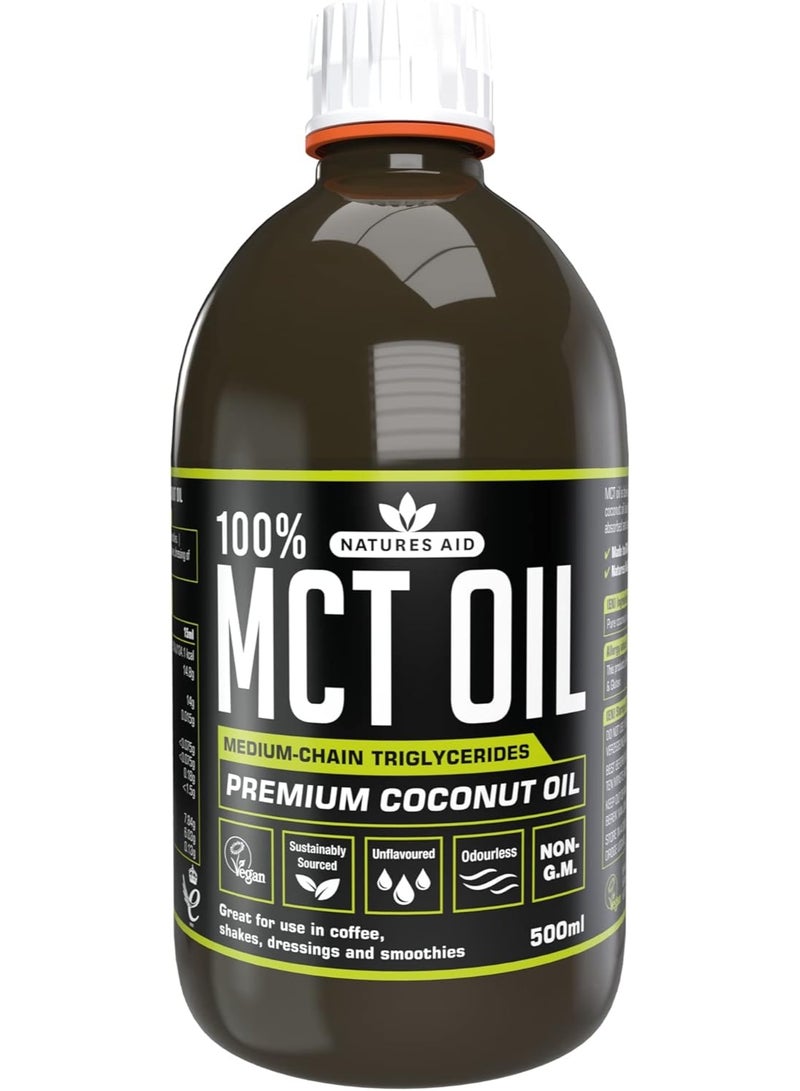 Natures Aid Mct Oil 100% 500 ML - Image 1