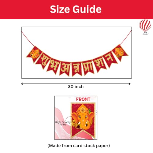 HK Balloons 69Pcs shubh annaprashan decoration items With Photo Booth Paper Props For Rice Ceremony Decorations Backdrop Set - Image 4