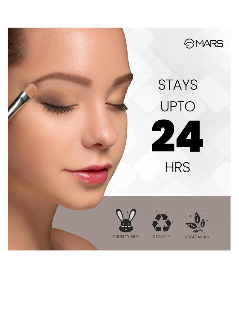 مارس محدد عيون جل 2 في 1 من مارس باللونين الأسود والبني، تركيبة مقاومة للماء والتلطخ تبقى حتى 24 ساعة | تأتي مع فرشتين بلمسة نهائية مطفأة اللمعة 6.0 جم - Image 4