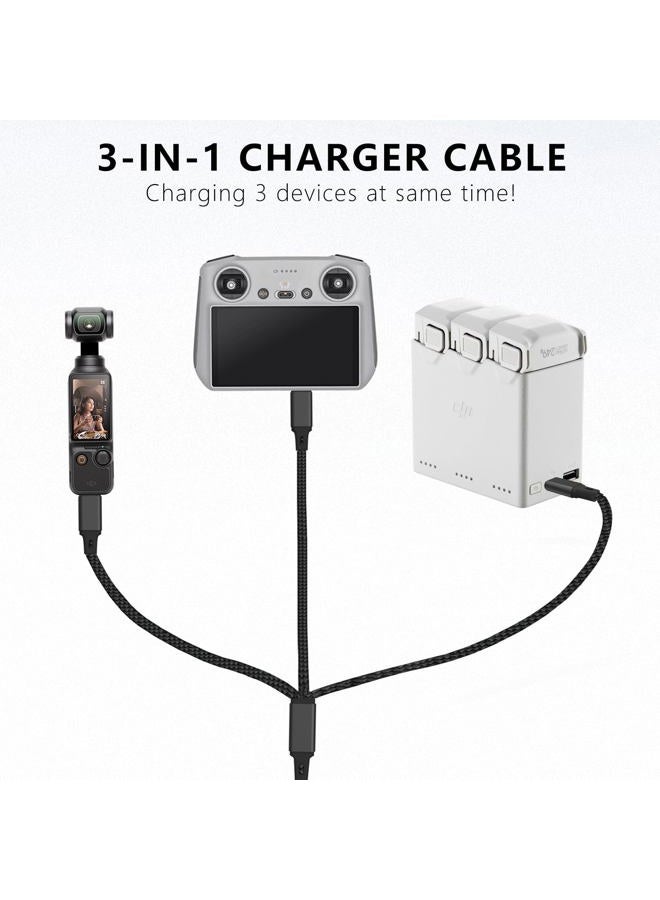 Cordro 30W 3-in-1 USB C Fast Charger for DJI Mini 4 Pro, Mini 4K, Mini 3 Pro, Mini 3, Mavic 3, Air 2S, Avata Drone, Type C Wall Charger with Dual Port Power Cord for DJI Drones Accessories - Image 3