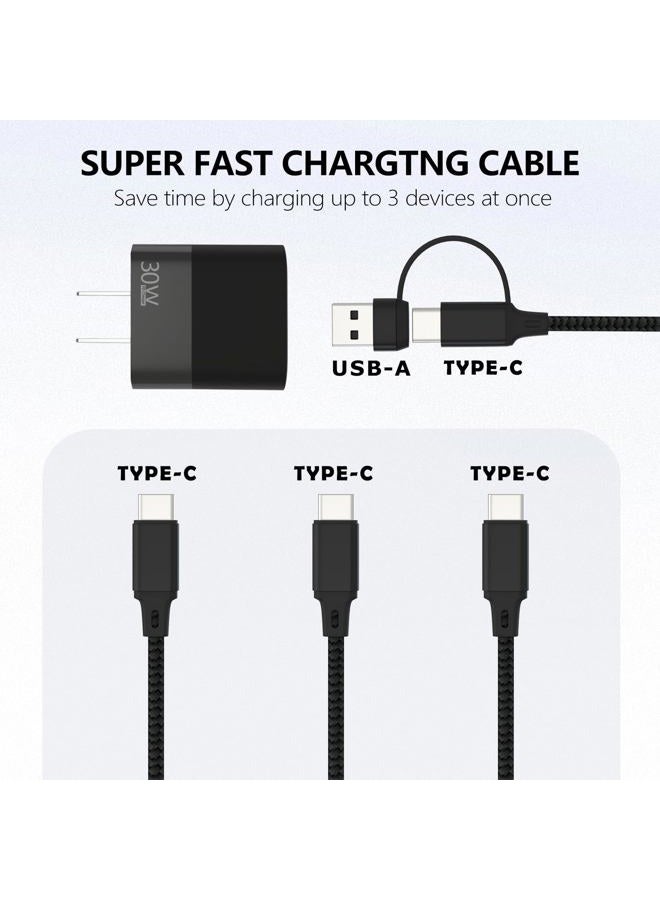 Cordro 30W 3-in-1 USB C Fast Charger for DJI Mini 4 Pro, Mini 4K, Mini 3 Pro, Mini 3, Mavic 3, Air 2S, Avata Drone, Type C Wall Charger with Dual Port Power Cord for DJI Drones Accessories - Image 5