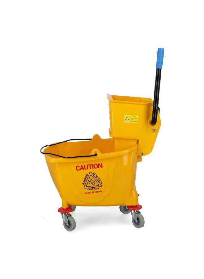 EKO - Portable Single Mop Wringer Bucket Yellow 63 x 38 x 60 cm EK26028VL - Image 1