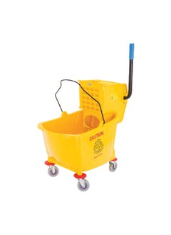 Portable Single Mop Wringer Bucket Yellow 63 x 38 x 60 cm EK26028VL