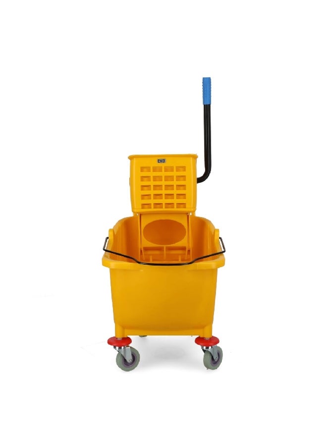 EKO - Portable Single Mop Wringer Bucket Yellow 63 x 38 x 60 cm EK26028VL - Image 1