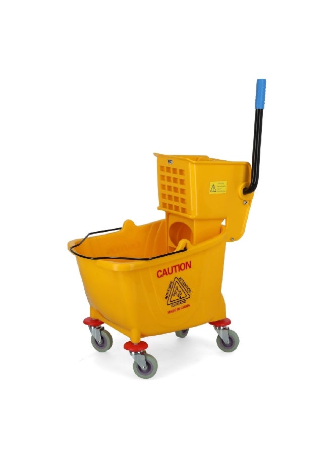 EKO - Portable Single Mop Wringer Bucket Yellow 63 x 38 x 60 cm EK26028VL - Image 1