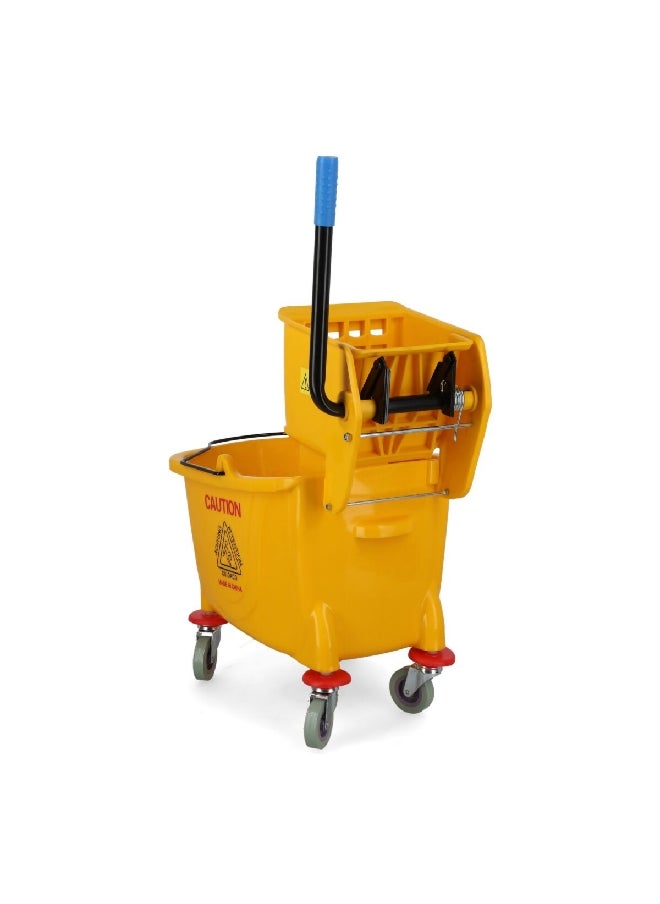 EKO - Portable Single Mop Wringer Bucket Yellow 63 x 38 x 60 cm EK26028VL - Image 1