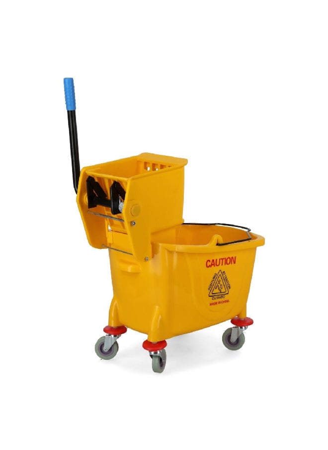 EKO - Portable Single Mop Wringer Bucket Yellow 63 x 38 x 60 cm EK26028VL - Image 1