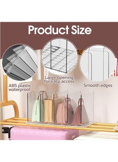 JCB CHIC Acrylic Closet Organizer, Shelf Dividers for Closet Organization, Acrylic Bag Display Stand Rack for Purse, Handbag, Books Organizer and Closets, Cupboard, Desktop Storage  - Image 3