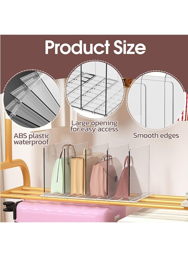 JCB CHIC Acrylic Closet Organizer, Shelf Dividers for Closet Organization, Acrylic Bag Display Stand Rack for Purse, Handbag, Books Organizer and Closets, Cupboard, Desktop Storage  - Image 3