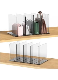 JCB CHIC Acrylic Closet Organizer, Shelf Dividers for Closet Organization, Acrylic Bag Display Stand Rack for Purse, Handbag, Books Organizer and Closets, Cupboard, Desktop Storage  - Image 5