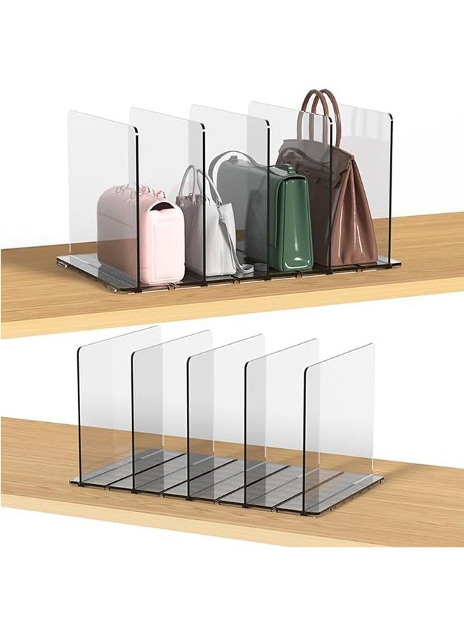 JCB CHIC Acrylic Closet Organizer, Shelf Dividers for Closet Organization, Acrylic Bag Display Stand Rack for Purse, Handbag, Books Organizer and Closets, Cupboard, Desktop Storage  - Image 5