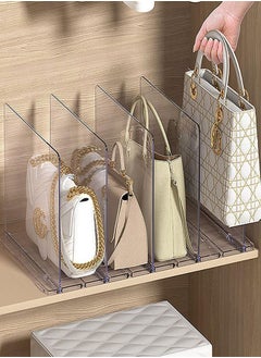 JCB CHIC Acrylic Closet Organizer, Shelf Dividers for Closet Organization, Acrylic Bag Display Stand Rack for Purse, Handbag, Books Organizer and Closets, Cupboard, Desktop Storage  - Image 1