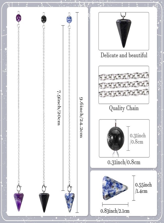 يوليجو حامل بندول من يوليجو بثلاثة أرفف، رف كريستالي، تصميم يد وهلال أسود لعرض الزيوت العطرية الكريستالية - Image 3