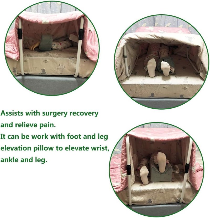 Zelen Blanket Lifter Foot Surgery Tent Cradle Bed Sheet Lifter Blanket Lift Bar Support Medical Tent Adjustable Bed Foot Protector for Feet Ankle Surgery Recovery Arthritis Leg Cramps Gout Care - Image 2