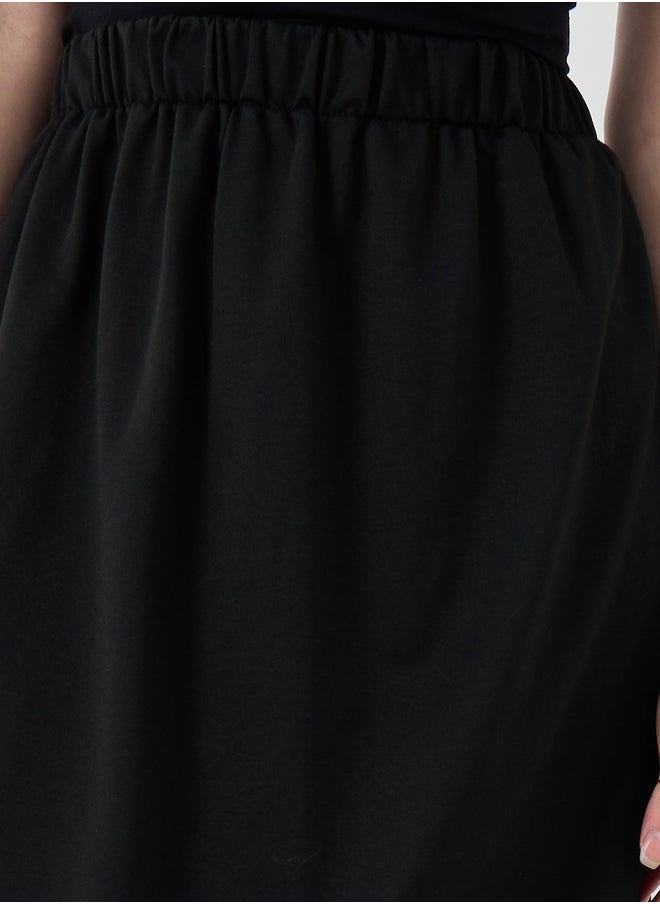 Take Two Solid High Rise Straight Fit Midi Skirt  - Image 3