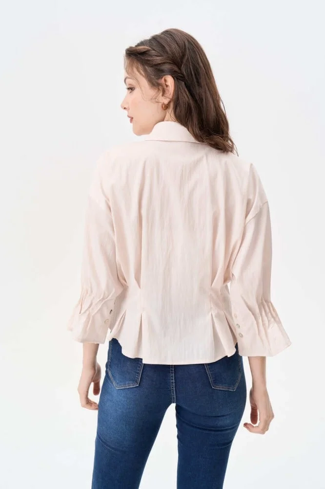 Tenda Plain shirt with pleat details