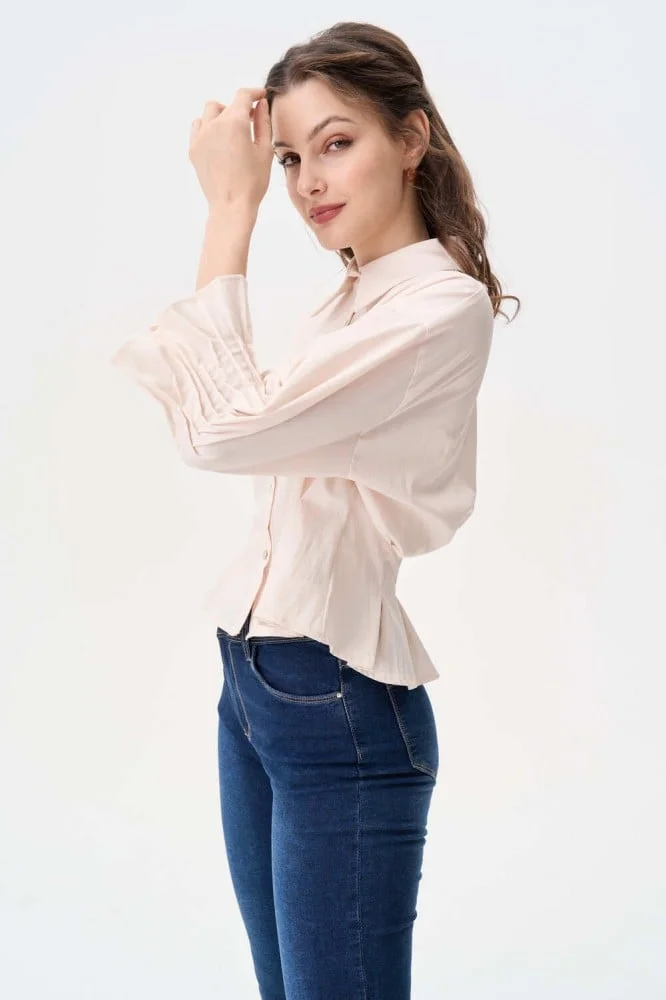Tenda Plain shirt with pleat details