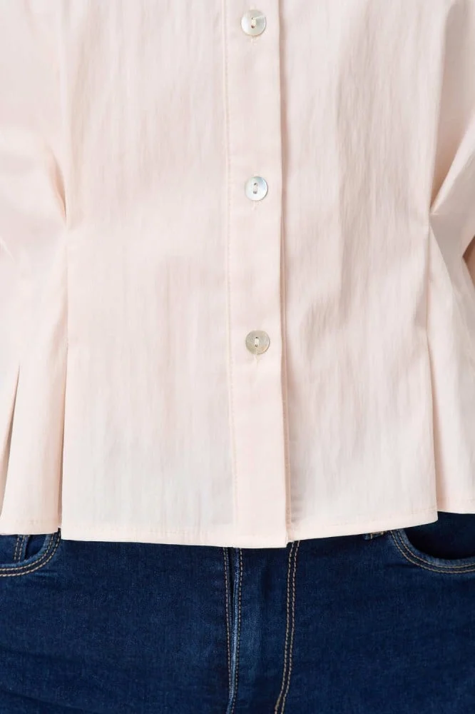 Tenda Plain shirt with pleat details