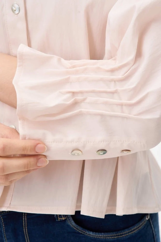 Tenda Plain shirt with pleat details
