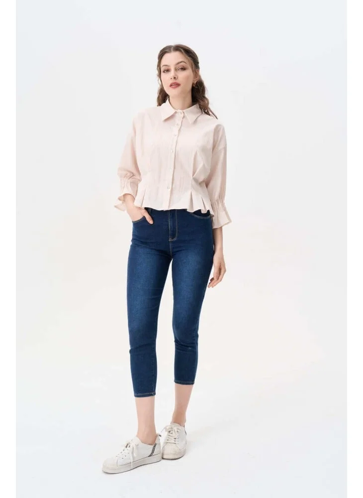 Tenda Plain shirt with pleat details