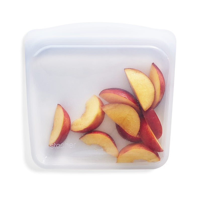 Stasher Silicone Reusable Storage Bag, Sandwich Bags, Reusable Freezer Bag, Microwave, Dishwasher, Oven Safe, Sous Vide, Premium Lunch Container, Eco Friendly, Food Storage Bags, 28 oz, Clear - Image 1