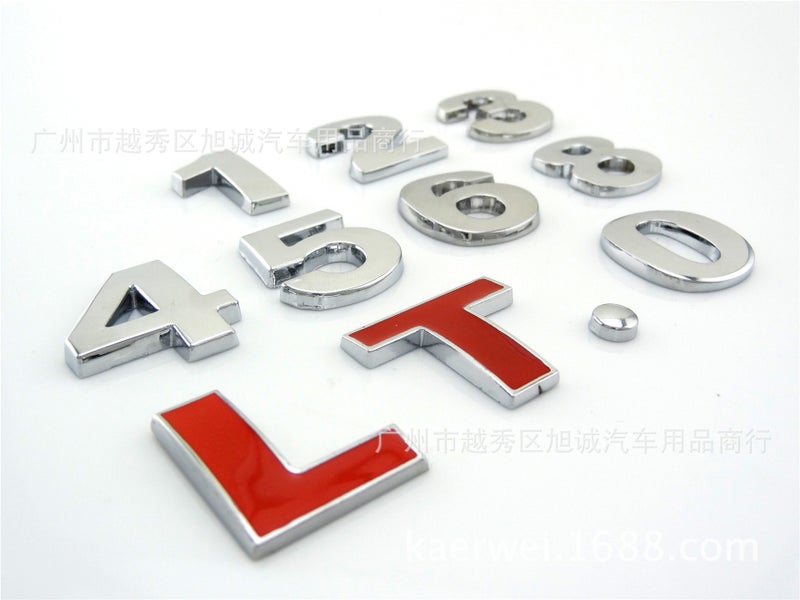 Generic Custom Car Lettering Decals Metal Alphabet Emblem Silver letter DIY take notes 
