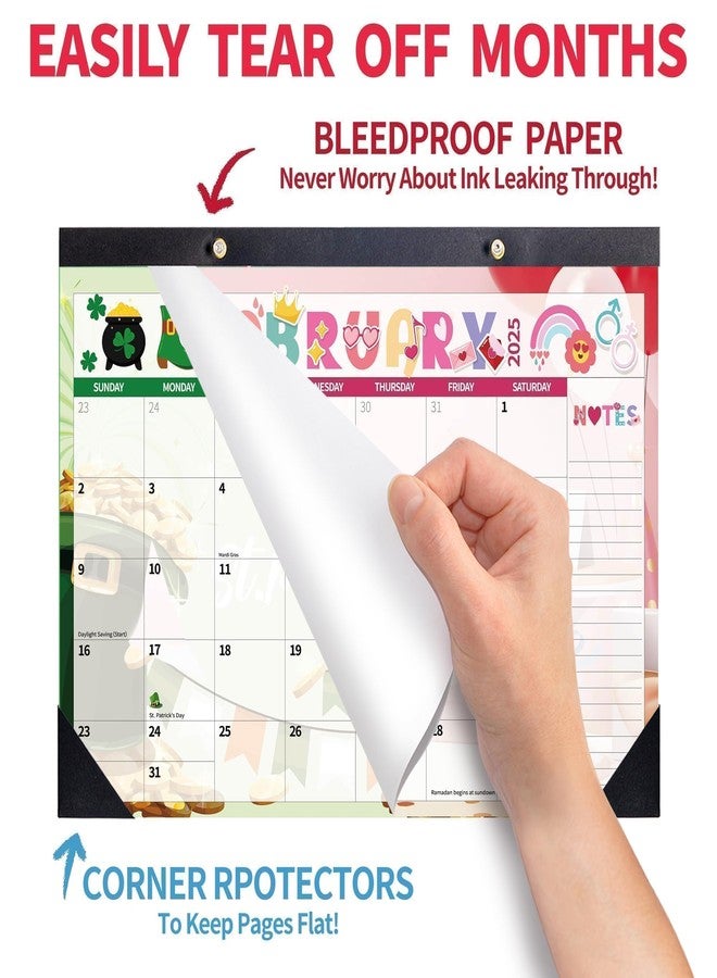 windrio 2024 2025 Desk Calendar Wall Calendars Doodle Letter, Large 17" x 12", November 2024- December 2025 Monthly Planner Desktop, 14-Months, Planning Organizing Home, School, Office, Thick Paper, Holiday, - Image 3