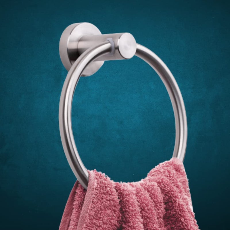Raxon Innovation Stainless Steel Towel Ring for Bathroom Wash Basin NapkinTowel Hanger Bathroom Accessories ChromeRound - Image 1