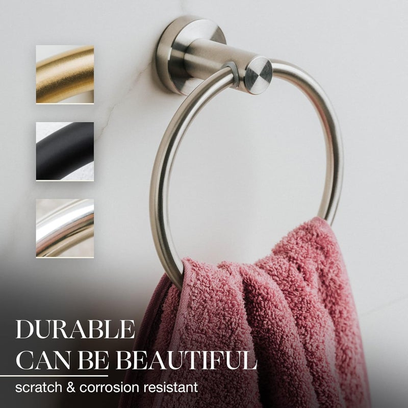 Raxon Innovation Stainless Steel Towel Ring for Bathroom Wash Basin NapkinTowel Hanger Bathroom Accessories ChromeRound - Image 5