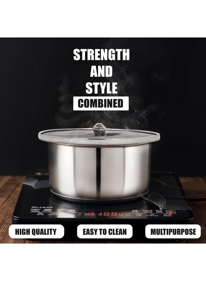 KITCHEN EXPERT, THE KITCHEN'S BEST Kitchen Expert Steel Net Cover Jali| Set Of 2 (18cm & 23cm)| Milk Net Lids/Tope/Chiba | Suitable For Pots/Pan/Kadhai/Bowls | Strong & sturdy Handle | Multipurpose Lid | - Image 3