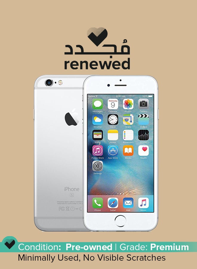 ابل  مُجدد - آيفون 6S مع تطبيق فيس تايم بلون فضي بذاكرة سعة 128 جيجابايت ويدعم تقنية 4G LTE - Image 1