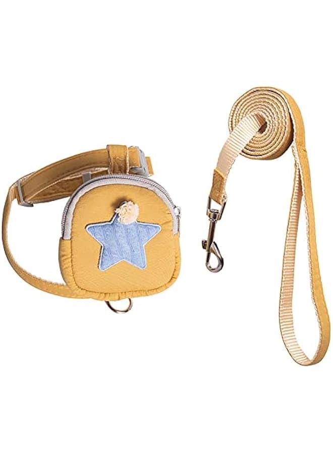 Pet Harness Leash Set, Cute Backpack Cat Vest Belt Leash Snap Design Pet Harness Leash Comfortable and Breathable Dog Vest Leash Strong and Vest Harnesses (S (Recommended Within - Image 1