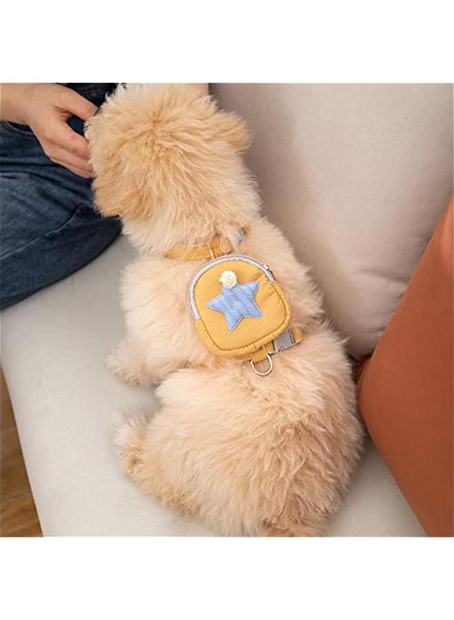 Pet Harness Leash Set, Cute Backpack Cat Vest Belt Leash Snap Design Pet Harness Leash Comfortable and Breathable Dog Vest Leash Strong and Vest Harnesses (S (Recommended Within - Image 3