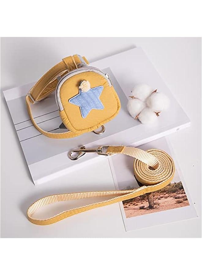 Pet Harness Leash Set, Cute Backpack Cat Vest Belt Leash Snap Design Pet Harness Leash Comfortable and Breathable Dog Vest Leash Strong and Vest Harnesses (S (Recommended Within - Image 5