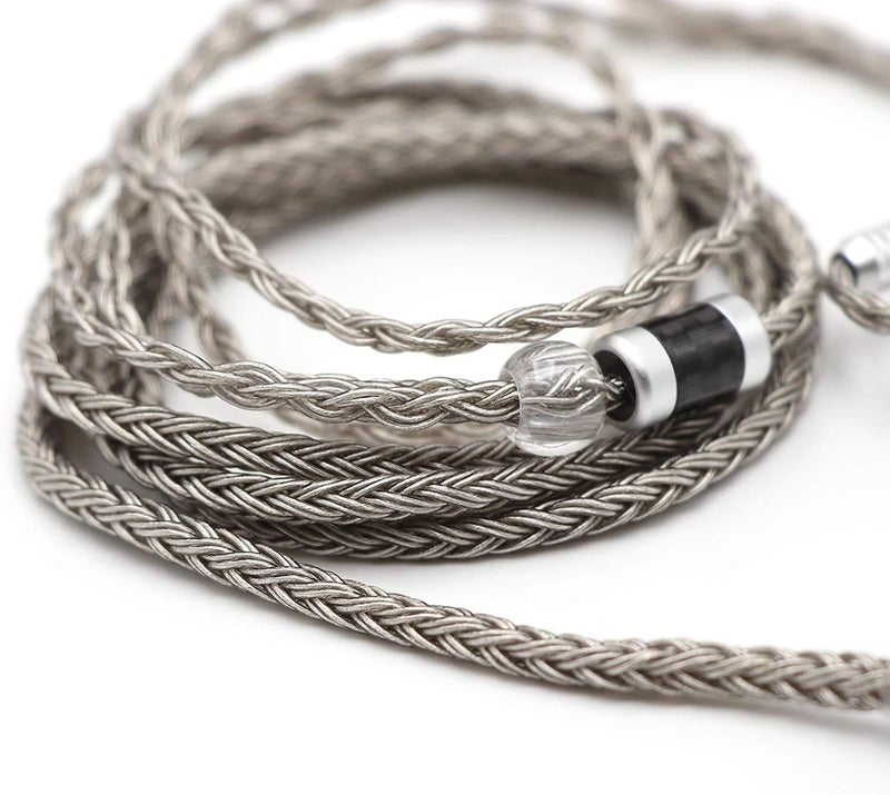 Linsoul Tripowin Zonie 16 Core Silver Plated Earphone Cable - 1.25m SPC Wire (2pin 0.78-4.4mm, Grey) - Image 1