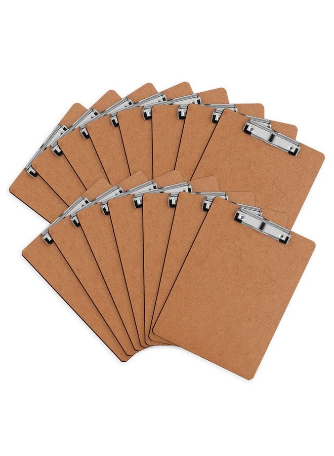 HERKKA Clipboard Herkka 15 Pack Hardboard Office Clipboards Standard A4 Letter Size Clipboard With Low Profile Clip Size 12.5 X 9 Inch - Image 1