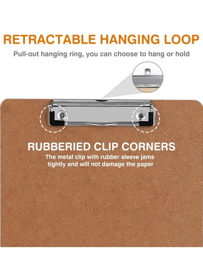 HERKKA Clipboard Herkka 15 Pack Hardboard Office Clipboards Standard A4 Letter Size Clipboard With Low Profile Clip Size 12.5 X 9 Inch - Image 3
