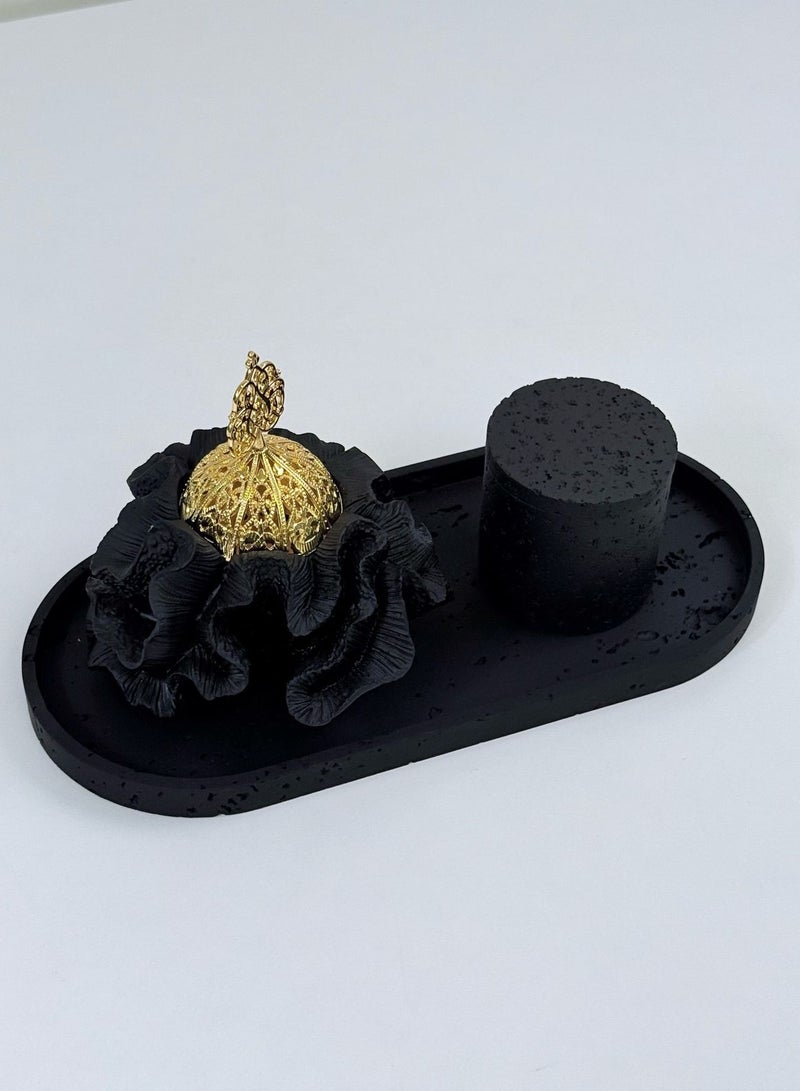 Incense burner set with incense box and tray  - Image 2