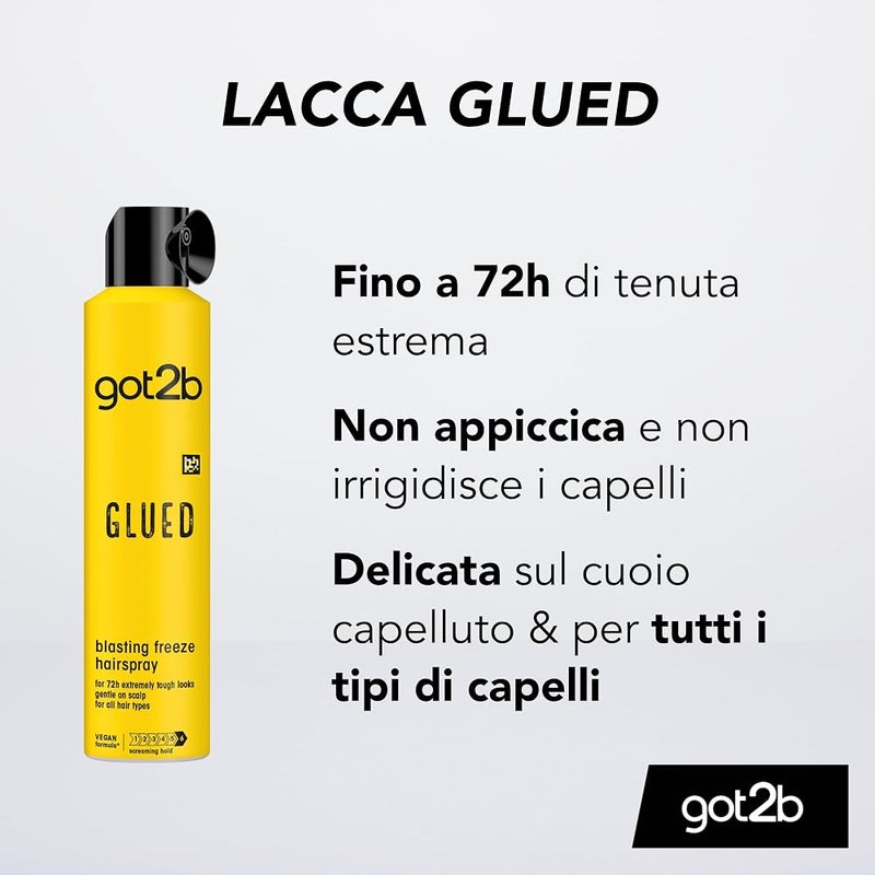 شوارزكوف 1 Schwarzkopf Got2b Glued بخاخ شعر، تثبيت فائق القوة، تثبيت عالي وقوي، 300 مل - Image 1