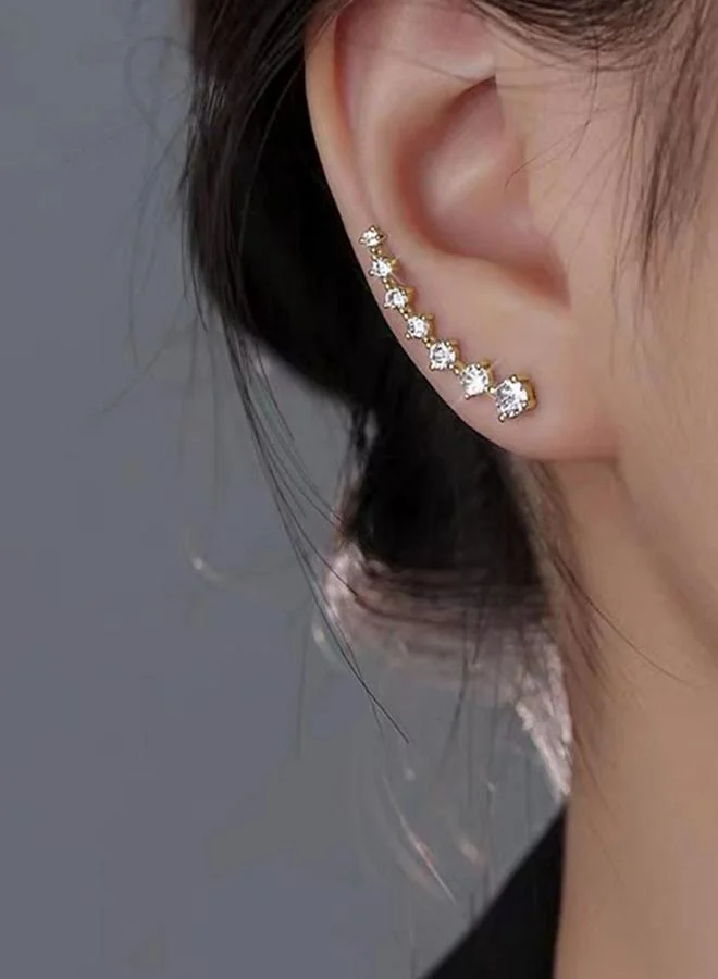 تايك تو أقراط أذن كف مُرصعة بأحجار الراين بدون ثقب