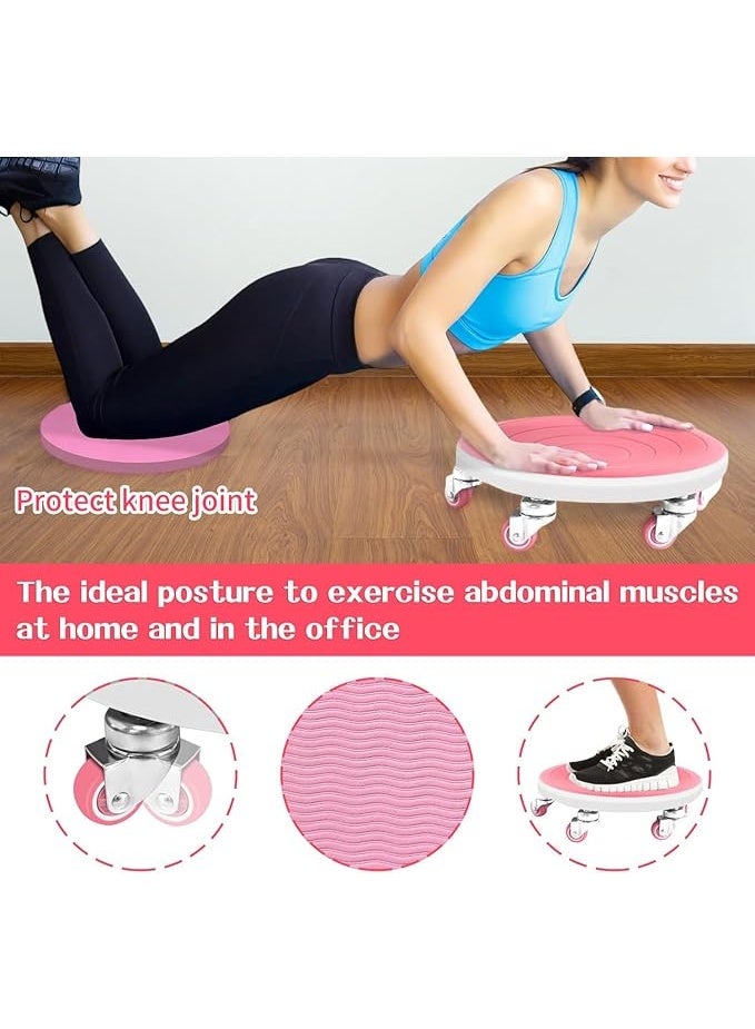 DUNISO 6 عجلات تمرين البطن، معدات تمرين البطن مع وسائد للركبة، عجلة تمرين البطن لتمارين القوة، قوية ومتينة، صامتة، للتحكم في وزن البطن وحرق الدهون في الجسم بالكامل، معدات تمرين في الصالة الرياضية أو في المنزل - Image 2