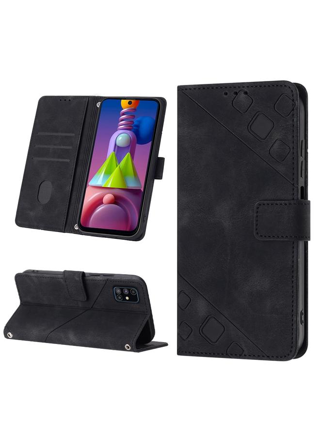 اس-توب جراب لهاتف Samsung Galaxy M51 مصنوع من الجلد المنقوش بملمس الجلد - Image 1