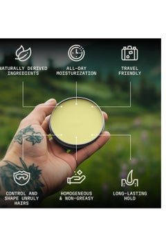 Striking Viking Striking Viking Mustache Wax & Comb Kit - Beard & Moustache Wax For Men With Strong Hold Natural Beeswax - Helps Tame Style & Groom (Sandalwood Scent, 2 Ounce Size) - Mustache Styling Wax - Mens Comb  - Image 2