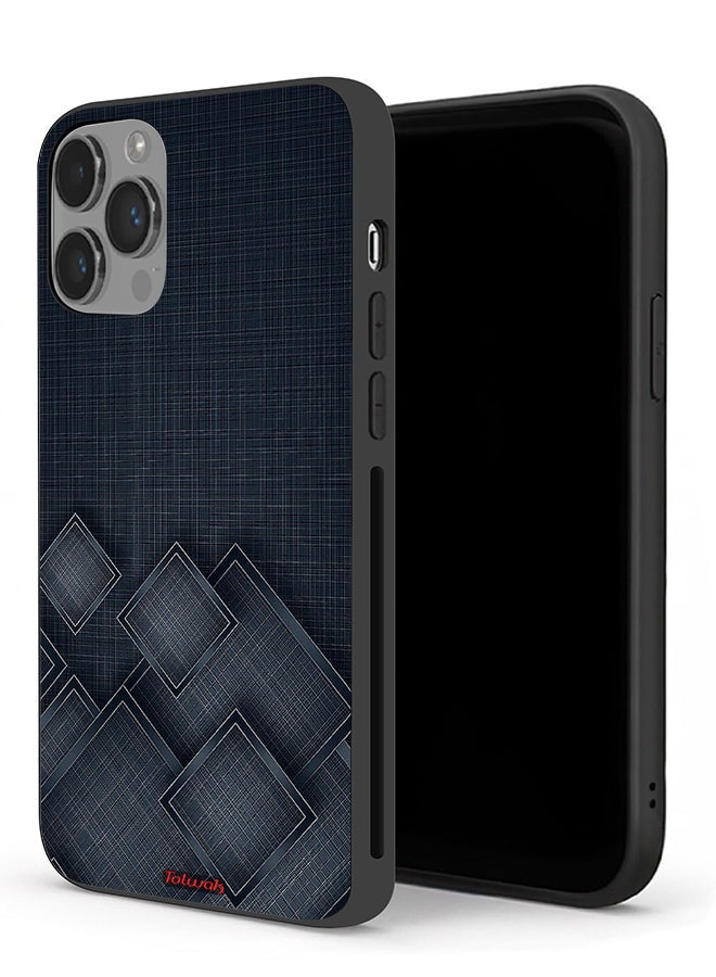 Tolwak Apple iPhone 14 Pro Protective Case Squares Pattern On Cloth - Image 1