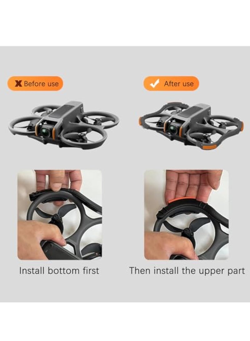 حامي مروحة أفاتا 2، حاجز حامي مضاد للاصطدام واقي صدمات للمروحة، حلقة غلاف سيليكون واقية مضادة للاصطدام، لـ DJI أفاتا 2 - Image 5