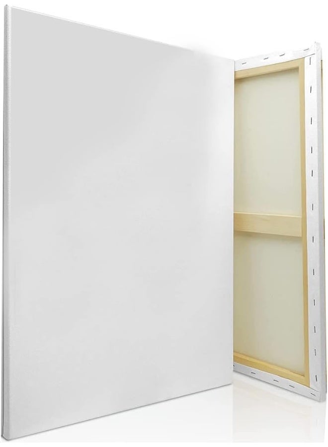 ARS Blank Canvas - 100% Cotton Artist Canvas Boards For Painting, Acrylic Pouring, Oil Paint Dry & Wet Art Media, White, 60x90 cm - Image 1