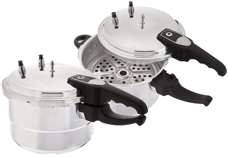 Uniware Super Quality Aluminum Pressure Cooker With Steamer 9 Liter