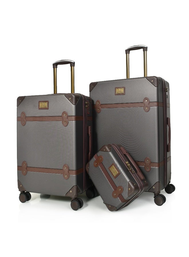 MORANO 5-Piece Luggage Trolley Bag Set Grey - Image 4
